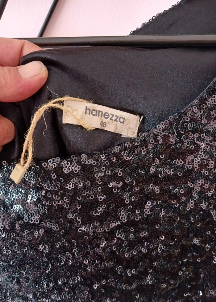 Abiye siyah  44 46  beden uyumlu etiketli yeni hiç giyilmedi - Görsel 5