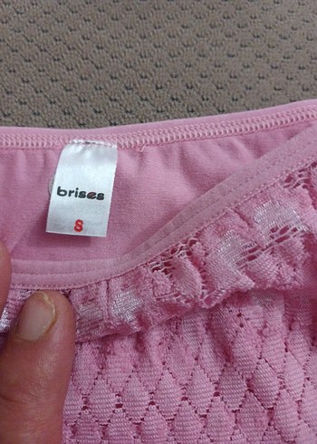 Pembe Dantel Detaylı Kadın Külot S L beden uyumlu - Görsel 2