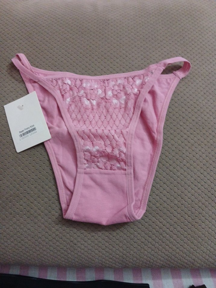 Pembe Dantel Detaylı Kadın Külot S L beden uyumlu - Görsel 5