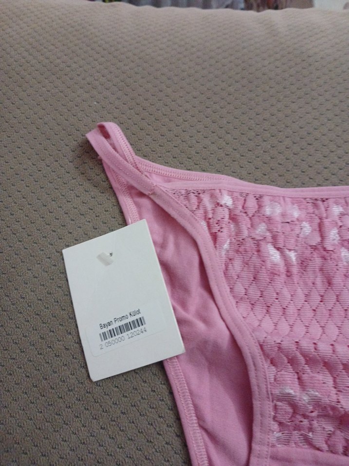 Pembe Dantel Detaylı Kadın Külot S L beden uyumlu - Görsel 4