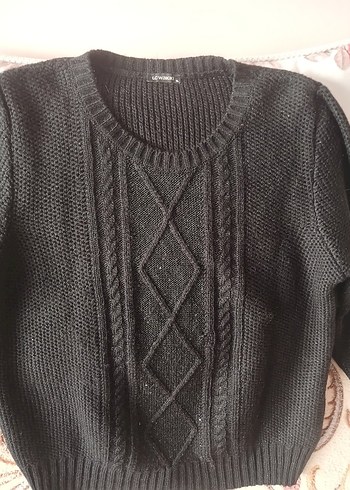 lcwaikiki 44 46 bedene uyumlu Siyah Örgü Kadın Kazak yeni - Görsel 5