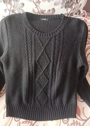 lcwaikiki 44 46 bedene uyumlu Siyah Örgü Kadın Kazak yeni - Görsel 3