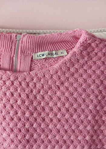 lcwaikiki 44 46 beden Pembe Örgü Kadın Kazak yeni - Görsel 4