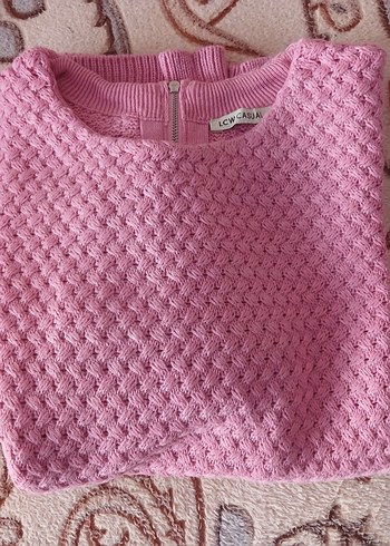 lcwaikiki 44 46 beden Pembe Örgü Kadın Kazak yeni - Görsel 5