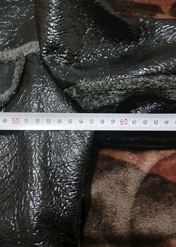 Siyah Deri Midi Ceket - Görsel 5