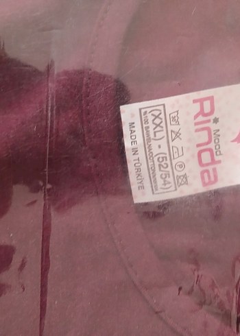 Bordo Desenli Kadın Pijama Takımı, Uzun Kollu - Görsel 9