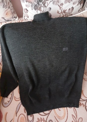 Gri jovi marka erkek Triko Uzun Kollu Kazak - Görsel 2