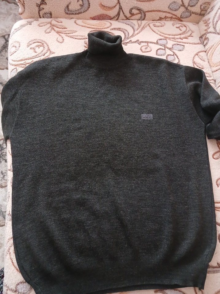 Gri jovi marka erkek Triko Uzun Kollu Kazak - Görsel 5