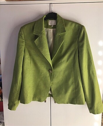 4xl Kumlu keten yeşil renk ceket