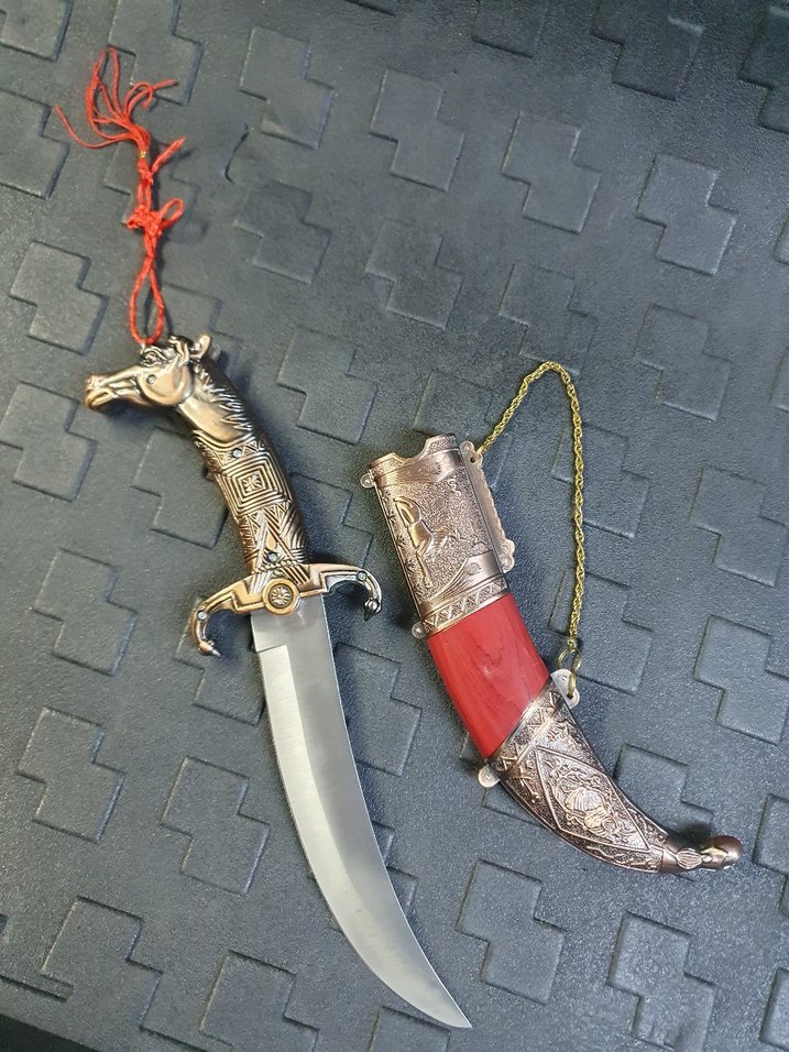 antika görünümlü At başlı Hançer - Görsel 2