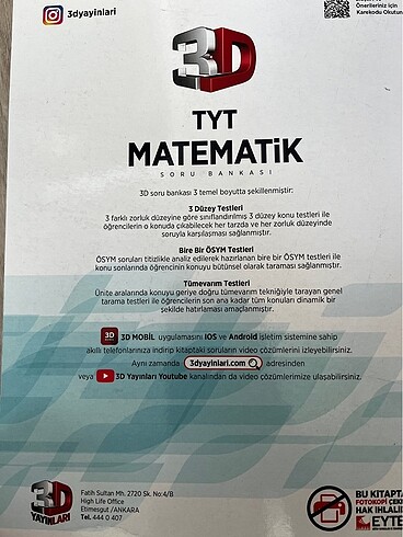 3D TYT matematik