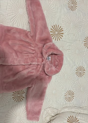 Kız Çocuk Pembe Kürklü Mont - Görsel 4