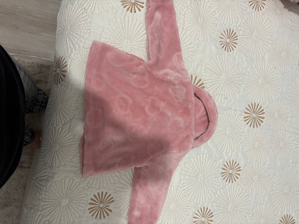 Kız Çocuk Pembe Kürklü Mont - Görsel 5