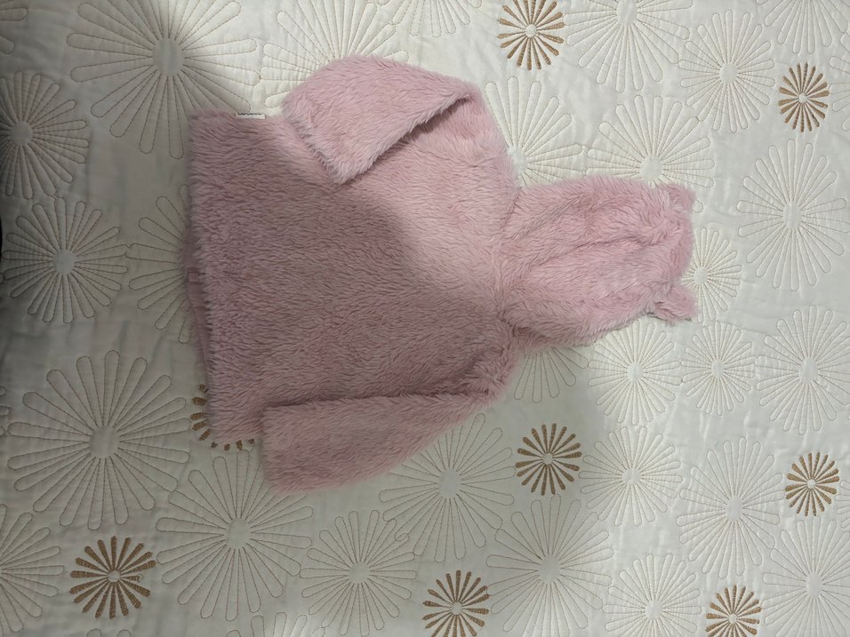 Kapüşonlu Pembe Bebek mont - Görsel 2