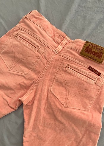 Replay Pembe Kadife Pantolon