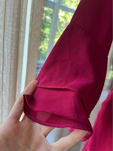 s Beden pembe Renk H&M Kruvaze Tulum Elbise