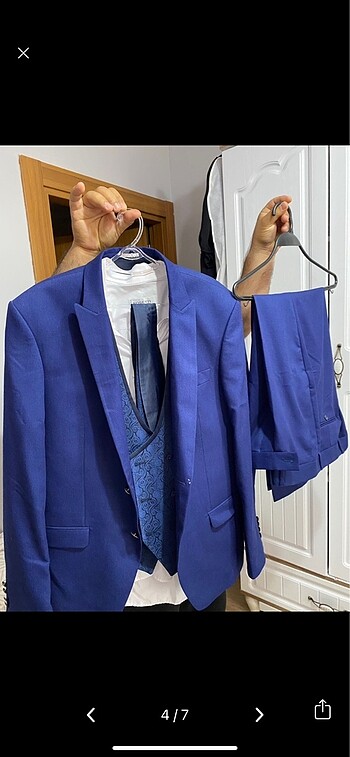 54 Beden lacivert Renk Damat takım elbise