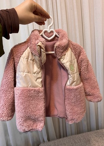 Kız Çocuk Pembe Kürklü Rahat Mont - Görsel 7