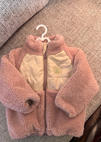 Kız Çocuk Pembe Kürklü Rahat Mont - Görsel 2