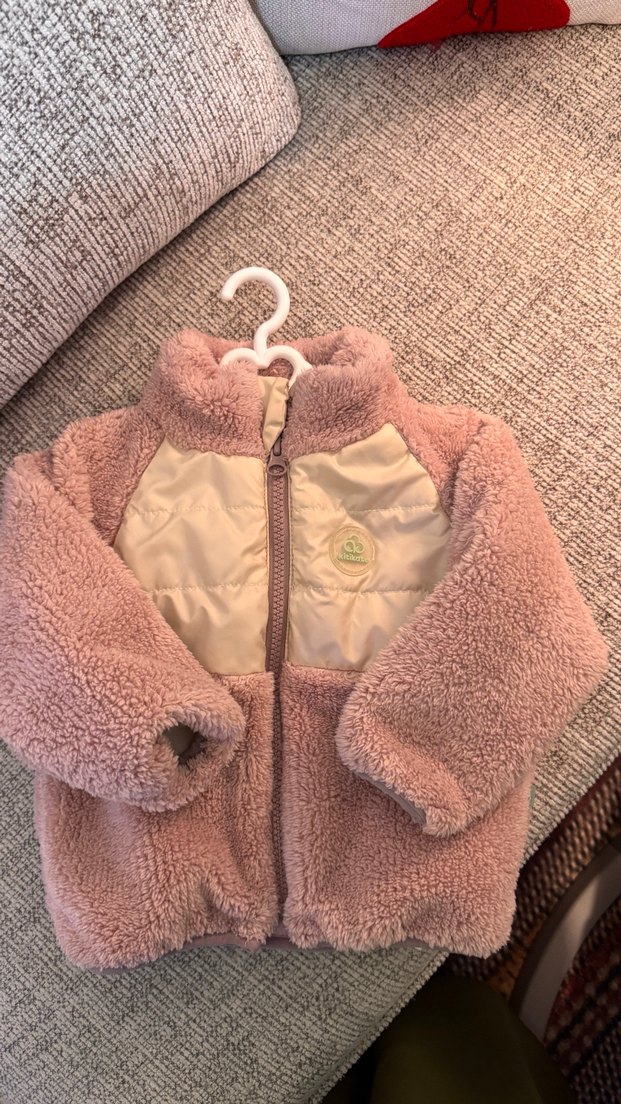 Kız Çocuk Pembe Kürklü Rahat Mont - Görsel 2