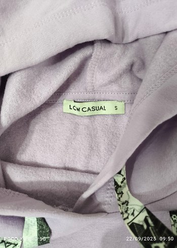 s Beden Kadın Mor Kapüşonlu Bel Detaylı Sweatshirt