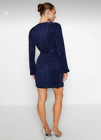 Kruvaze kemerli elbise abiye elbise - Görsel 2