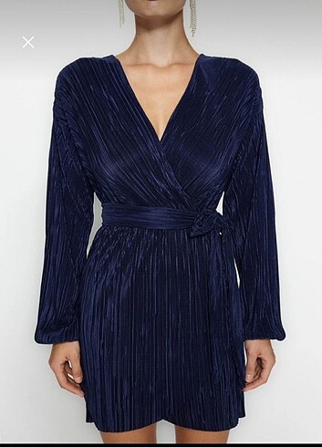 Kruvaze kemerli elbise abiye elbise - Görsel 3