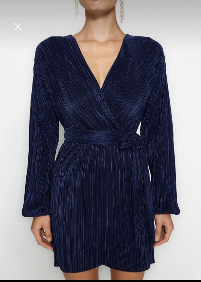 Kruvaze kemerli elbise abiye elbise - Görsel 3