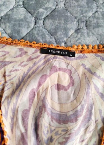 Bohem Çok Renkli V Yaka Mini Tulum - Görsel 5