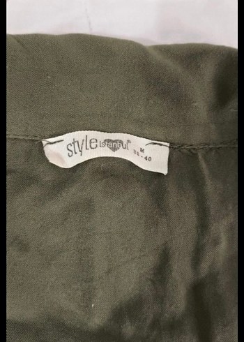 koyu yeşil Mini Tulum, V Yaka, Düğmeli - Görsel 5