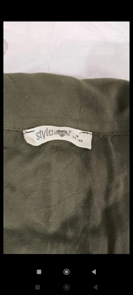 koyu yeşil Mini Tulum, V Yaka, Düğmeli - Görsel 5