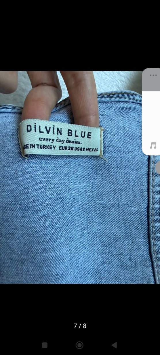Kadın Mavi Denim Mini Bustiyer - Görsel 3