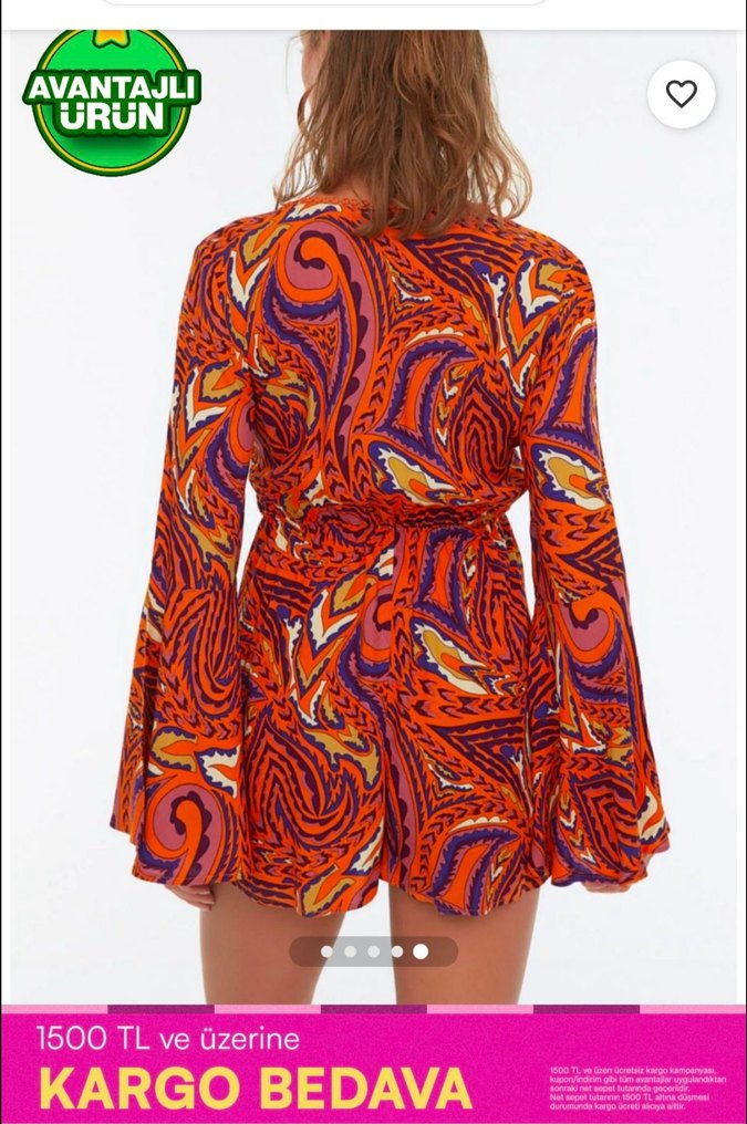 Çok Renkli Bohem plaj giyim - Görsel 3