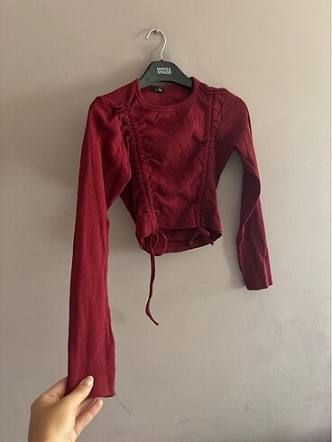 s Beden Bordo Crop Kazak