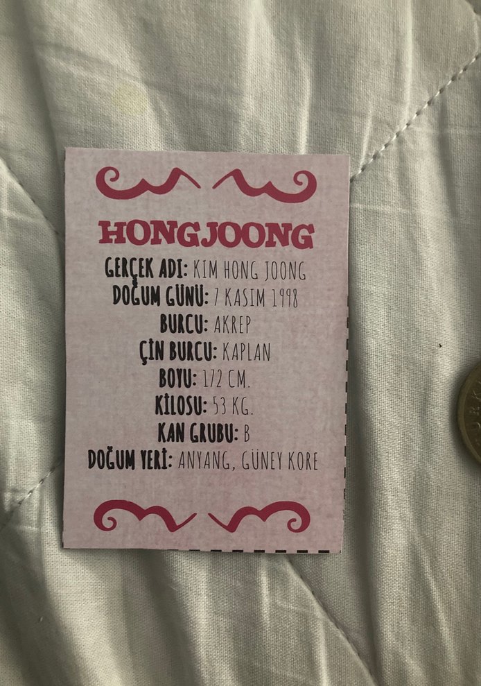 hongjoong ateez fotokart - Görsel 2