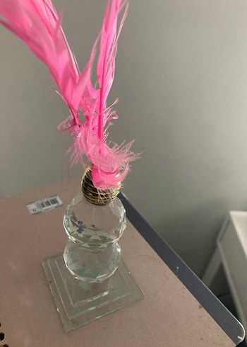 pembe tüylü masa süsü - Görsel 2