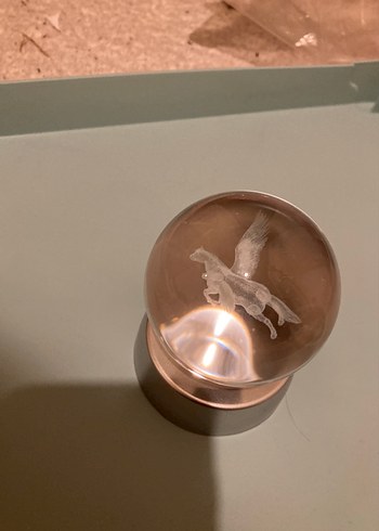 ışıklı cam top süs - Görsel 2