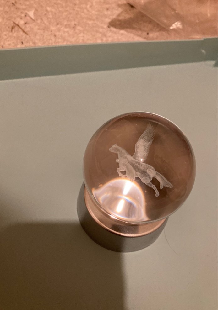 ışıklı cam top süs - Görsel 2