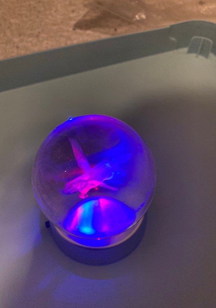 ışıklı cam top süs - Görsel 3