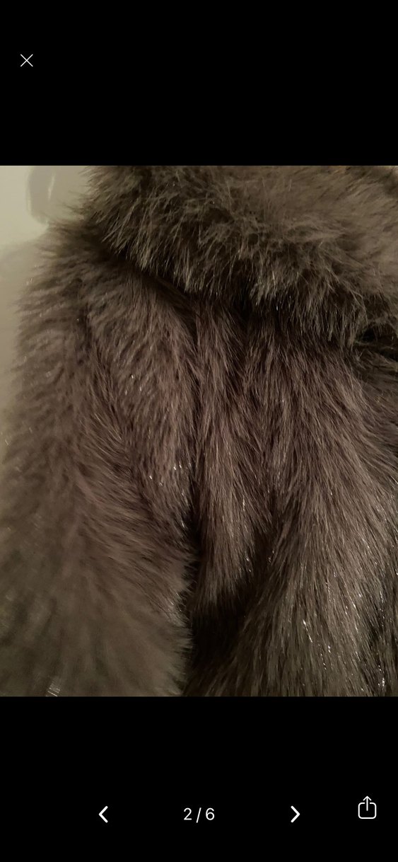 Gri Kadın Kürklü Midi Ceket - Görsel 2