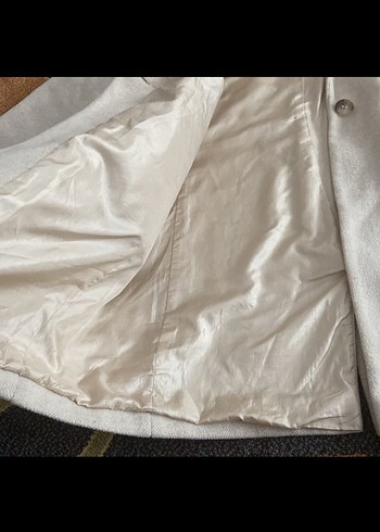 Kürk Detaylı Bej Kadın Uzun Kaban - Görsel 5