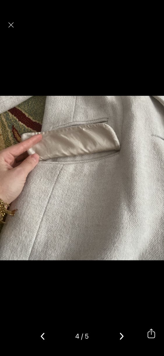 Kürk Detaylı Bej Kadın Uzun Kaban - Görsel 4