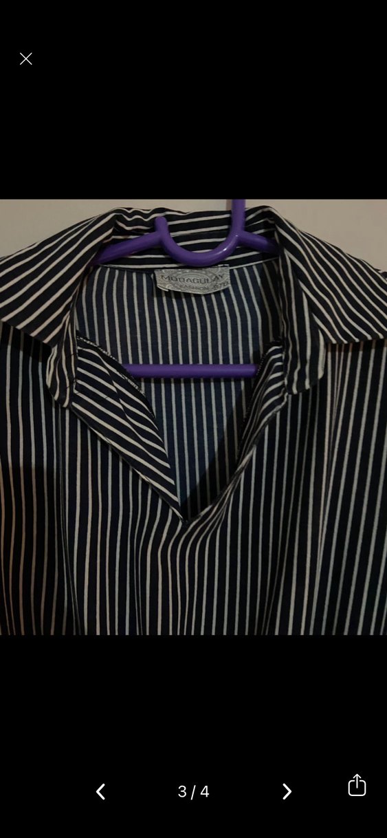 Mavi Pilili Uzun Kollu Mini Kadın Tunik - Görsel 3