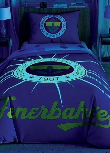 Taç Taç Lisanslı Fenerbahçe Light Glow Pamuk Tek Kişlik Nevresim Tak
