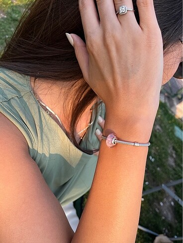 Pandora Pembe Murano Pandora Charm