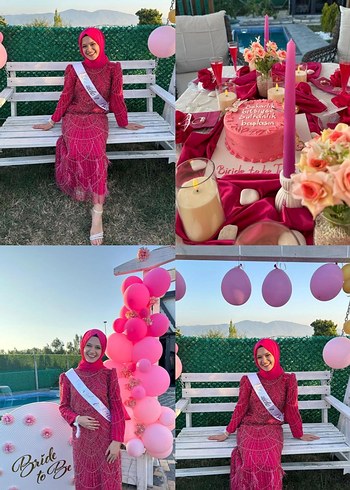 Satılık tesettür Abiye Elbise - Görsel 5