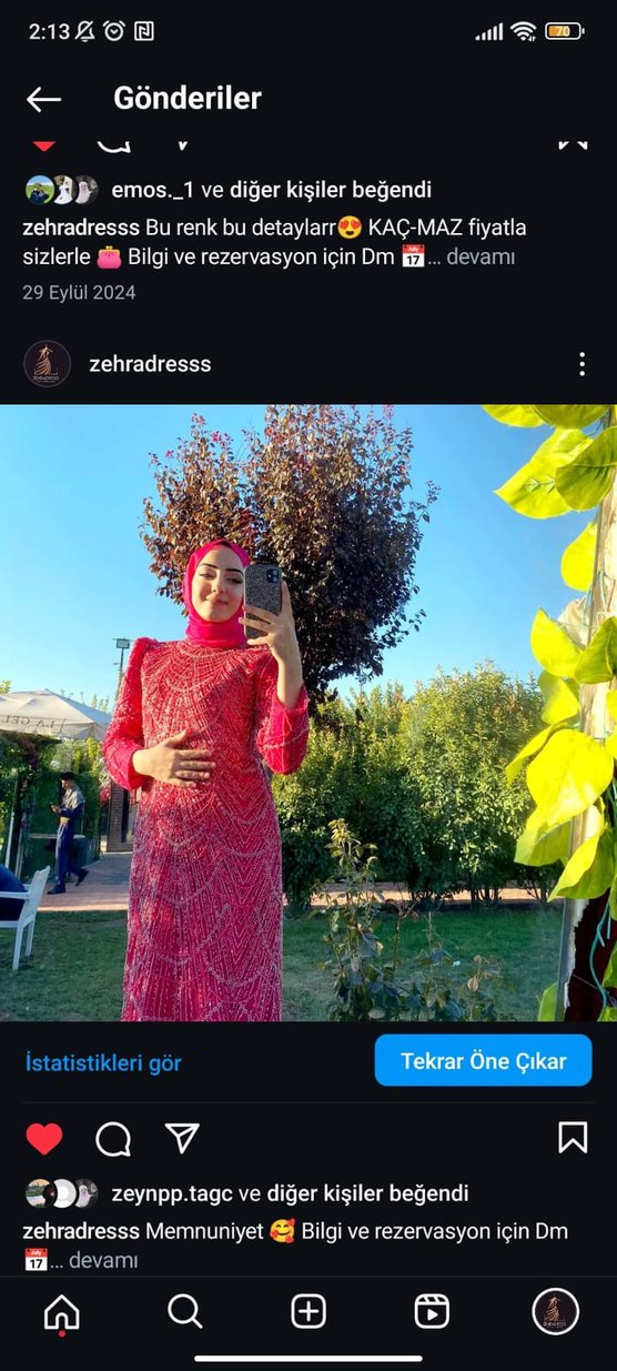 Satılık tesettür Abiye Elbise - Görsel 3