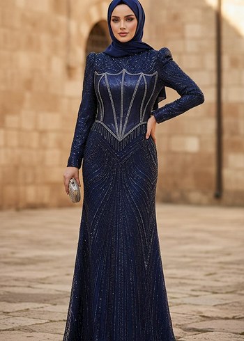 Satılık tesettür Abiye Elbise - Görsel 3