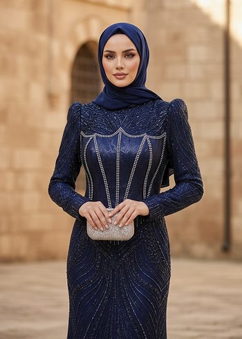 Satılık tesettür Abiye Elbise - Görsel 2