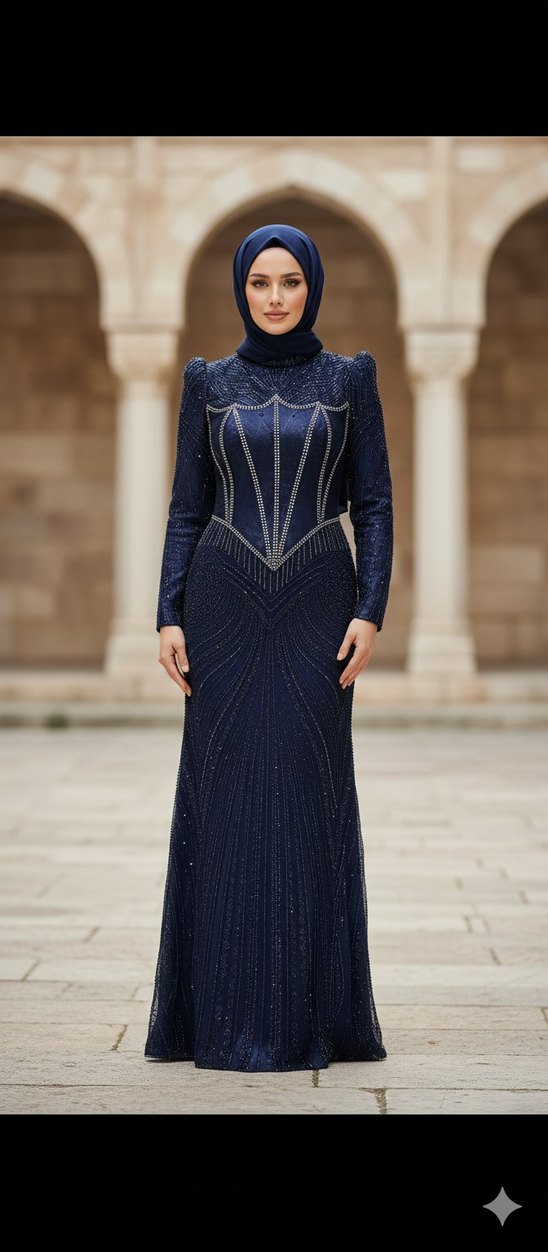 Satılık tesettür Abiye Elbise - Görsel 5